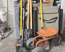 2689  Fold Up Chairs, Garden Tools  More 