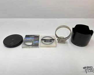 1822  3 Canon Lenses, Tripod Mount B W and EW83F Lens Hood 