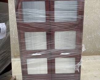7002  2 Wooden Bookcases 