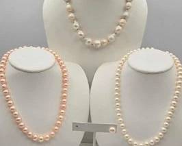 1000  3 Pearl Necklaces  1 Pearl Earring, 182.7g 
