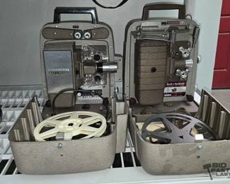 2486  2 Bell  Howell Film Projectors 