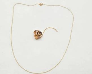 812  10k Gold Broken Chain  Fraternity Pin with Pearls, 3.4g 