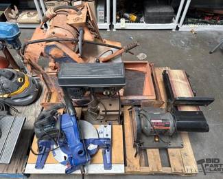 2600  Compound Miter Saw, SanderGrinder, Drill Press and Wet Ti... 