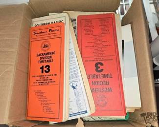 2370  Box of Train Books  Timetable 