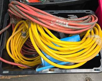 2622  Tote with Heavy Duty Extension Cords  Electrical Spider Box 