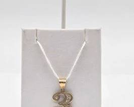 806  10k Gold and Rhinestone Earrings  Pendant, 3.2g 