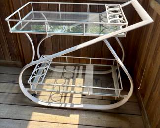 Mallin rolling beverage serving cart 