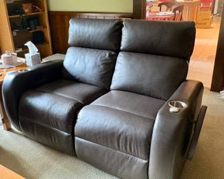 Leather Creations dual power recliner 