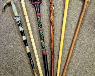 Nice selection of vintage walking sticks collected from all over the world!!