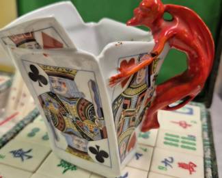 "Devil and Cards" Royal Bayreuth creamer
