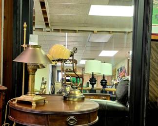 Distressed black 4' x 6 1/2' oversized beveled mirror