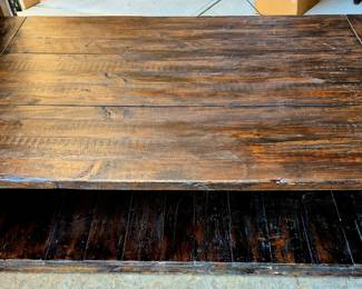 Restoration Hardware distressed pine 4' x 6' oversized coffee table