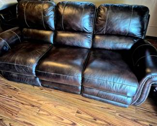 Parker House leather power sofa