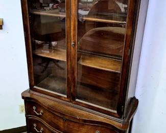 Much antique, vintage and modern furniture. Vintage glass front china hutch