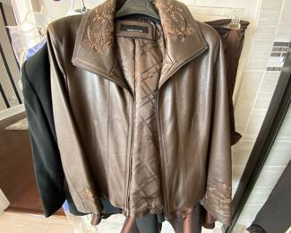 Leather jacket.