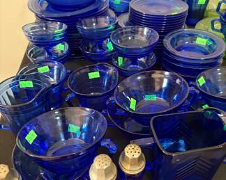 Hazel Atlas Moderntone Cobalt Blue