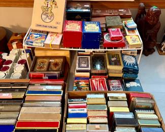 Over 250 decks of playing cards