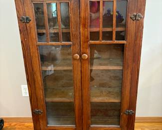 Antique glass front cabinet