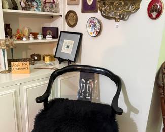 Asian chair black lacquer