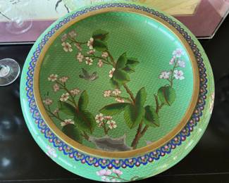Cloisonne bowl 5"h x 15" diameter