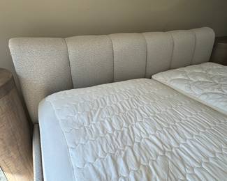 Custom upholstered king bed