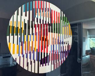 Yaacov Agam print signed 29" x 43" 