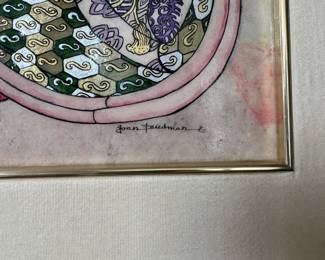 Joan Friedman acrylic enamel painting    26" x 22"