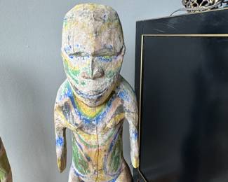 3 Ancestor figures, Papua New Guinea,  20th century.         Tallest 27"