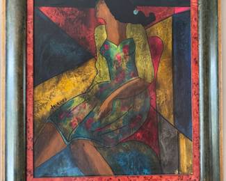 Linda Le Kniff     painting on board    29"h x 25" 