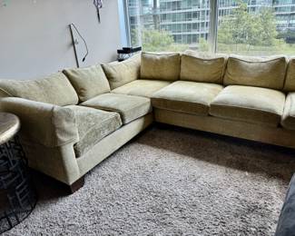 Custom sectional 28"h x 81"x 87" x 40" d