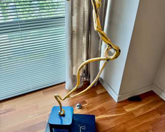Painted abstract metal sculpture    approx. 7'