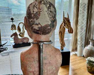 Han Dynasty terracotta figure   23"h 