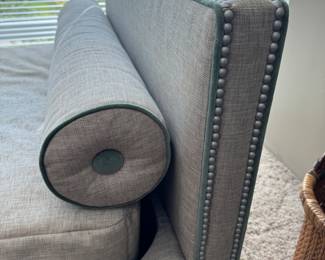 Custom trundle daybed with nailhead trim                                        35"h x 84"long x 41"d