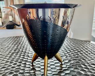 Alessi vase or colander 12" x 11.75" diameter