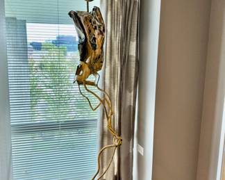 Painted abstract metal sculpture    approx. 7'