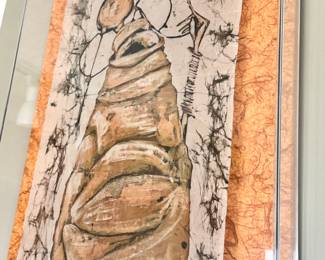 Batik in acrylic frame