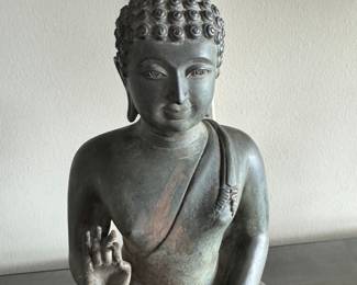 Seated Buddha figure   17.5"h x 15"w
