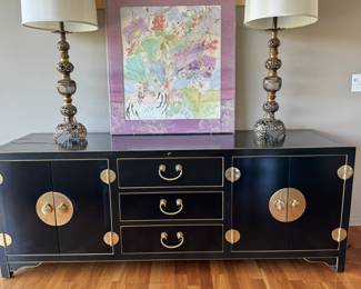 Sligh Pacific Isle media console                                             28.5"h x 75" long x 22.5"d