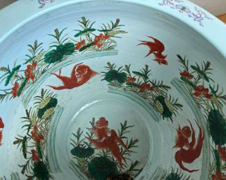 Chinese Famille Rose fish bowl