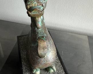 Bronze dragon figure   8"h x 6"w 