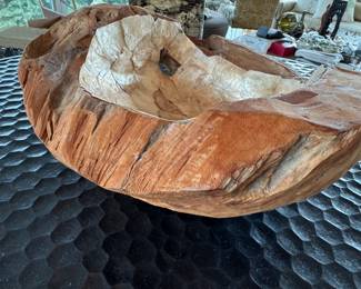 root bowl with Cadiz shell interior 16" x 17" x 7" 