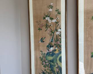 Pr.  Asian watercolors    33.5"h x 17.5"w