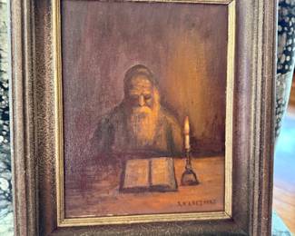 Simon Karczmar (1903- 1982)  oil on panel                                       image size 10" x 7.5"   frame size 14" x 11.5"
