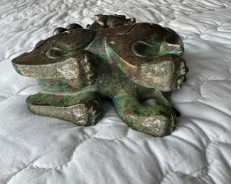 Bronze dragon figure   8"h x 6"w 