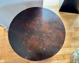 Art Deco-style table on Macassar base                               19"h x 12" square