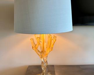 Arteriors (attrib.) resin tree branch lamp 32"h 