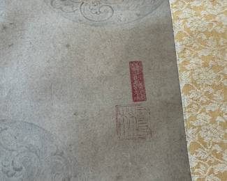 Set of three antique Japanese scrolls depicting hawks 