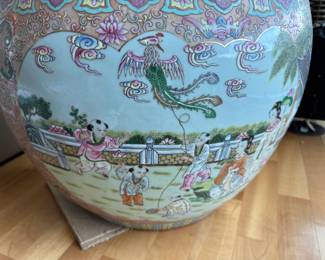 Chinese Famille Rose fish bowl