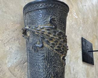 African bronze ceremonial forearm cuff  6.5" long