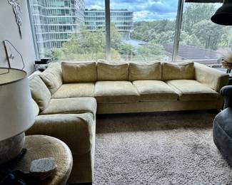 Custom sectional 28"h x 81"x 87" x 40" d